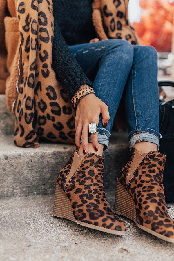 Impressions The Cort Faux Suede Leopard Bootie
