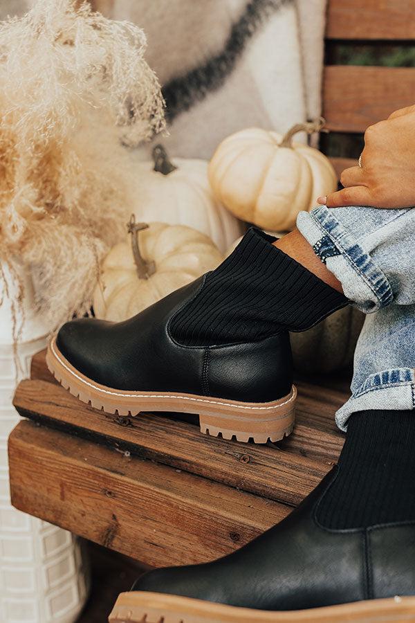 Impressions The Craine Faux Leather Boot In Black
