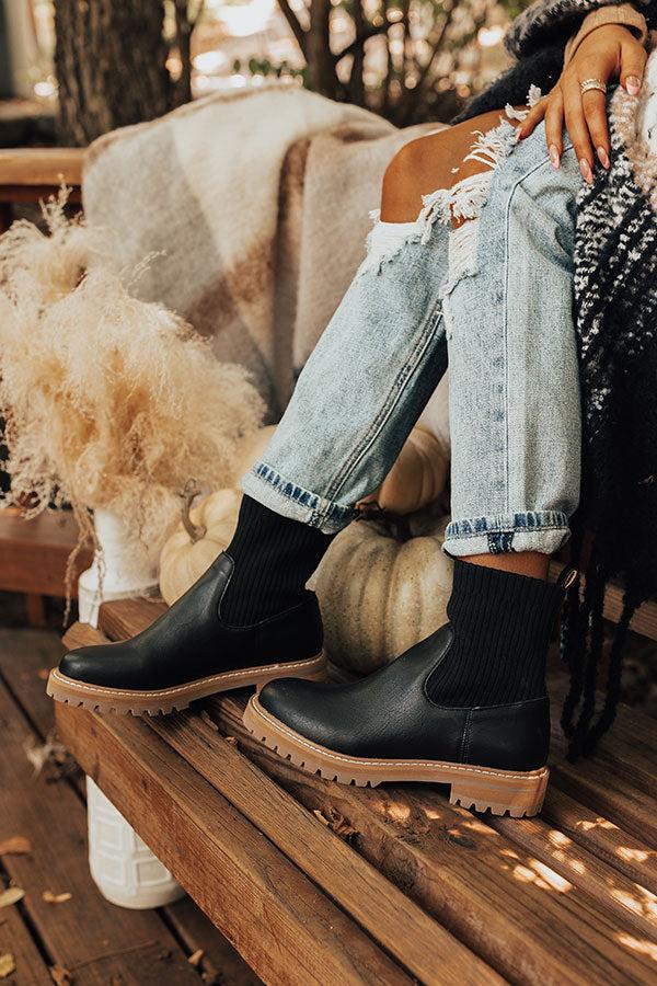 Impressions The Craine Faux Leather Boot In Black