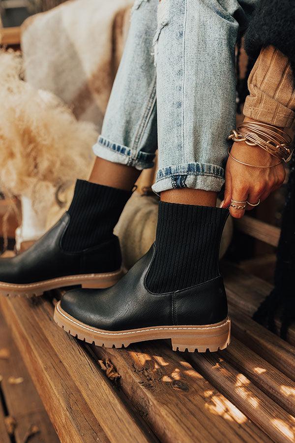 Impressions The Craine Faux Leather Boot In Black