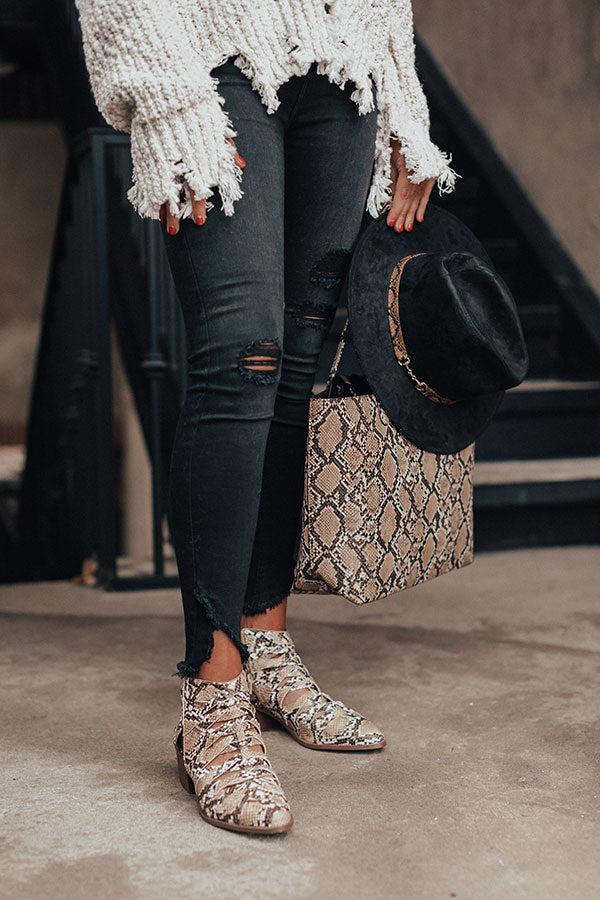 Impressions The Dani Snake Print Bootie