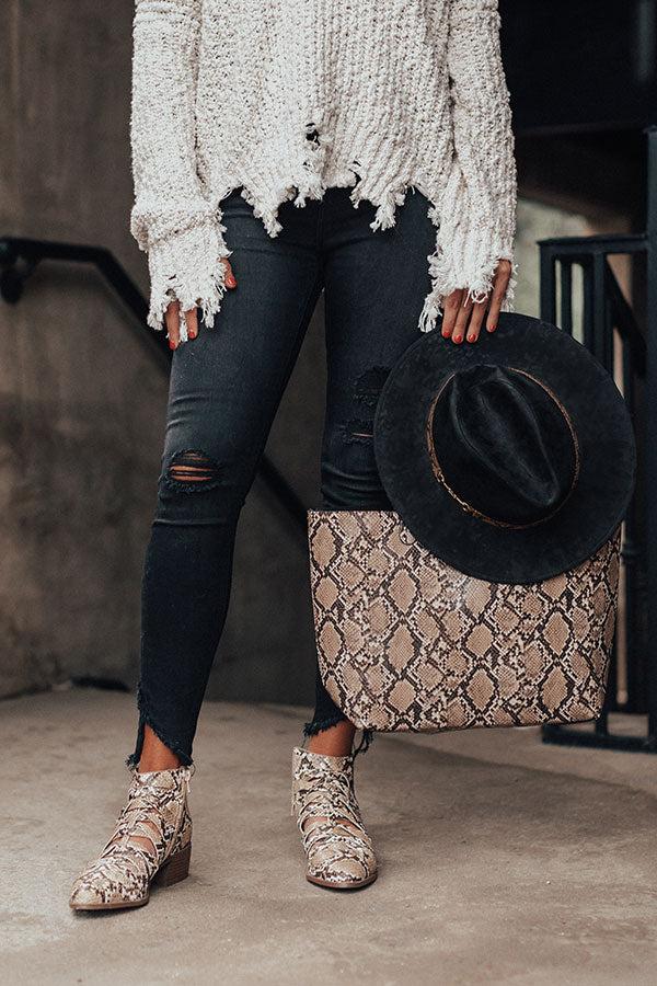 Impressions The Dani Snake Print Bootie
