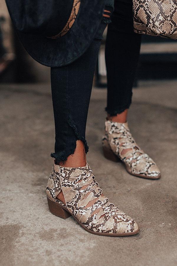 Impressions The Dani Snake Print Bootie