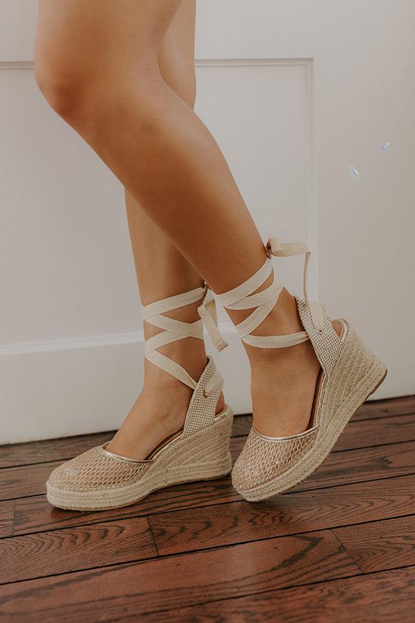 Impressions The Daniela Lace Up Wedge