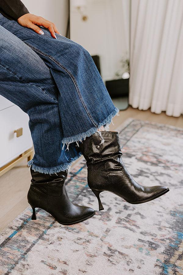 Impressions The Eliza Faux Leather Bootie In Black