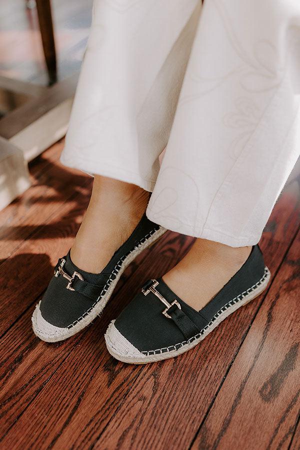 Impressions The Ellie Espadrille Flat In Black