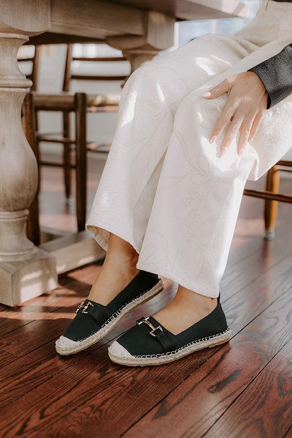 Impressions The Ellie Espadrille Flat In Black