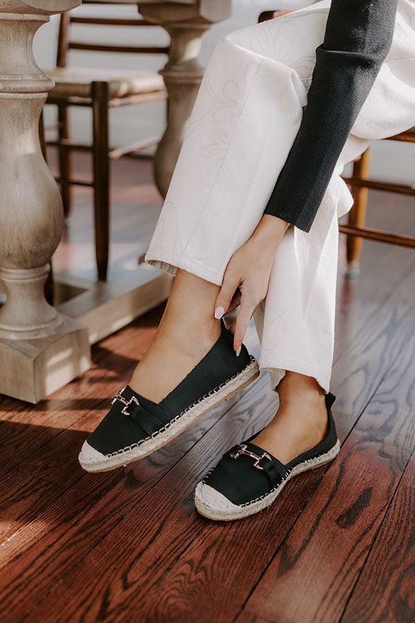 Impressions The Ellie Espadrille Flat in Black
