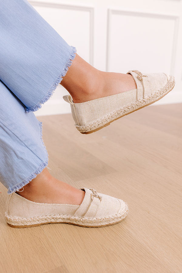 Impressions The Ellie Espadrille Flat In Oatmeal