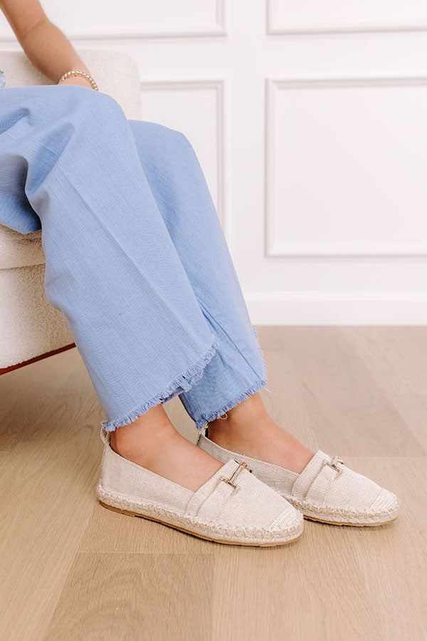 Impressions The Ellie Espadrille Flat In Oatmeal