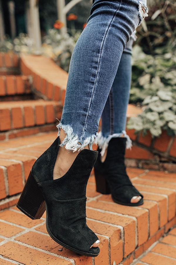 Impressions The Emery Faux Suede Bootie In Black