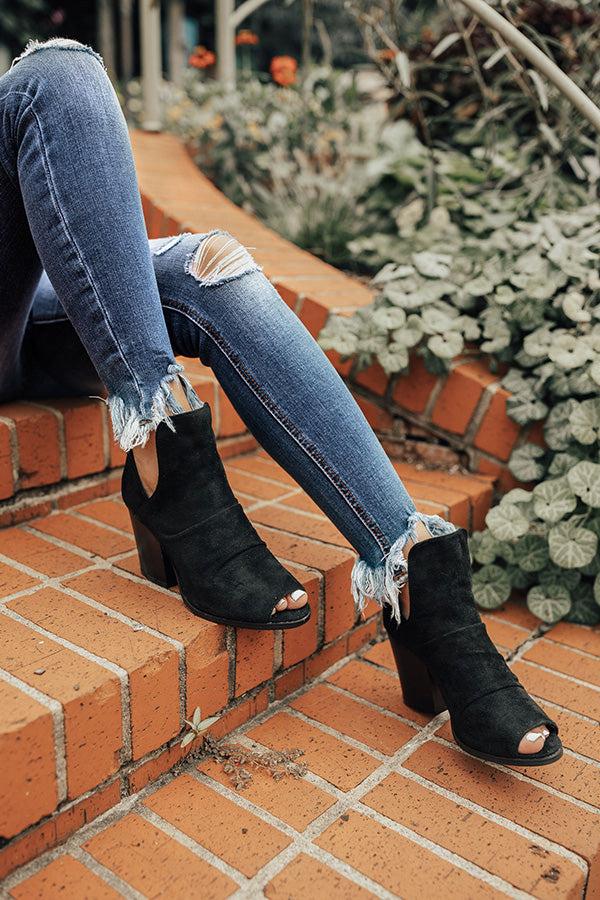 Impressions The Emery Faux Suede Bootie in Black