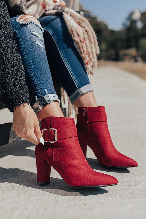 Impressions The Emmaline Bootie In Wine