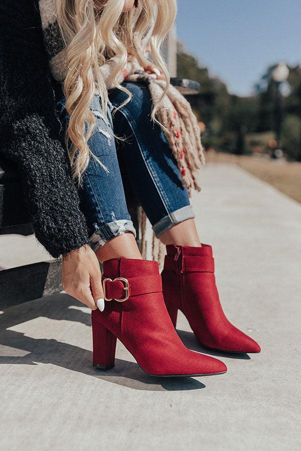 Impressions The Emmaline Bootie In Wine