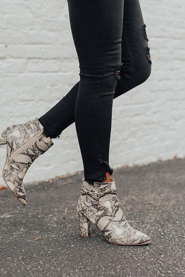 Impressions The Emmaline Snake Print Bootie