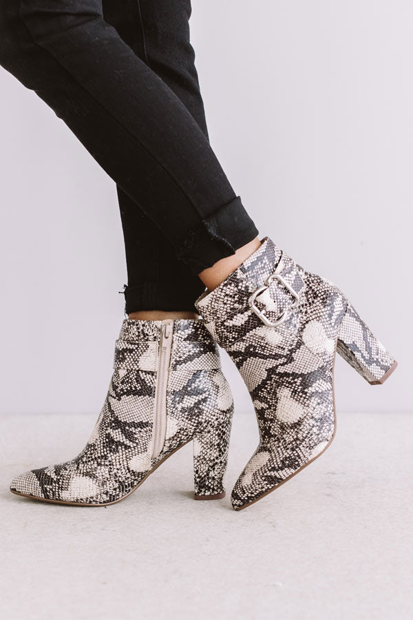 Impressions The Emmaline Snake Print Bootie
