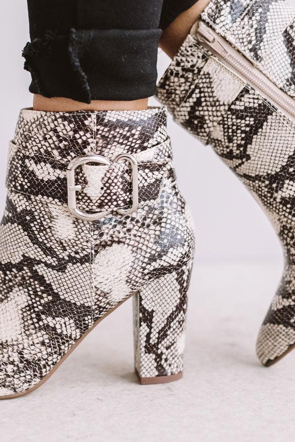 Impressions The Emmaline Snake Print Bootie
