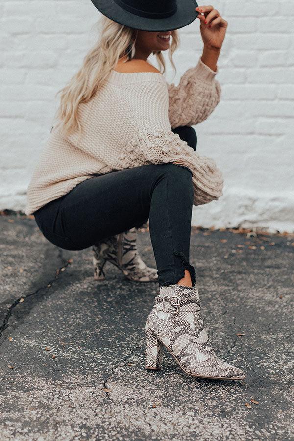 Impressions The Emmaline Snake Print Bootie
