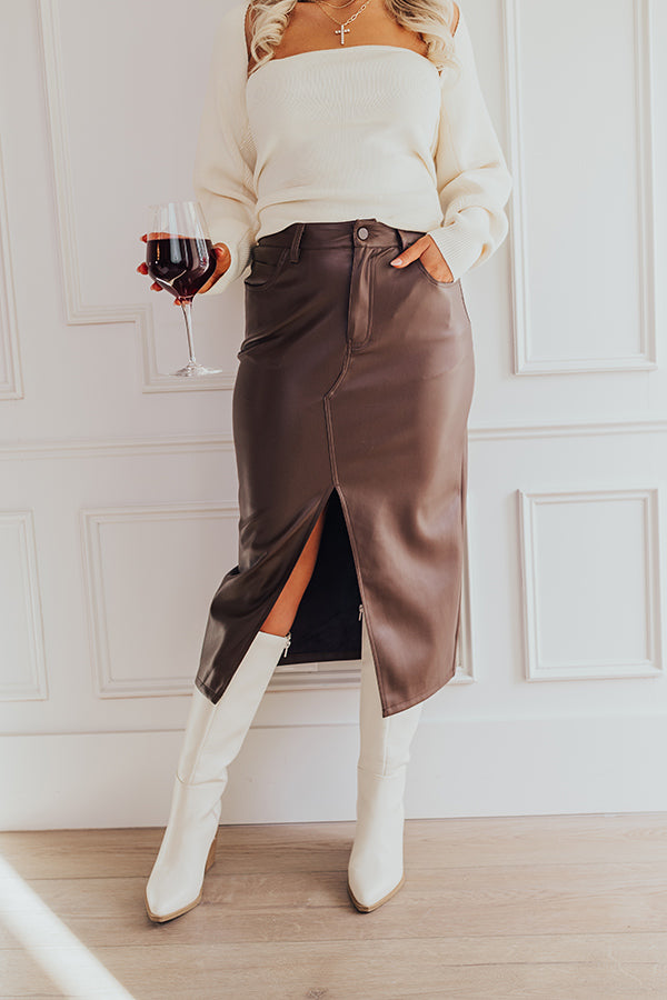 Impressions The Eras High Waist Faux Leather Skirt