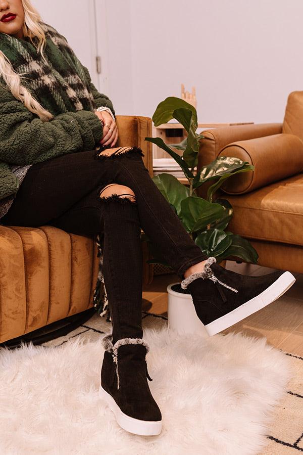 Impressions The Etta Faux Suede Bootie In Black