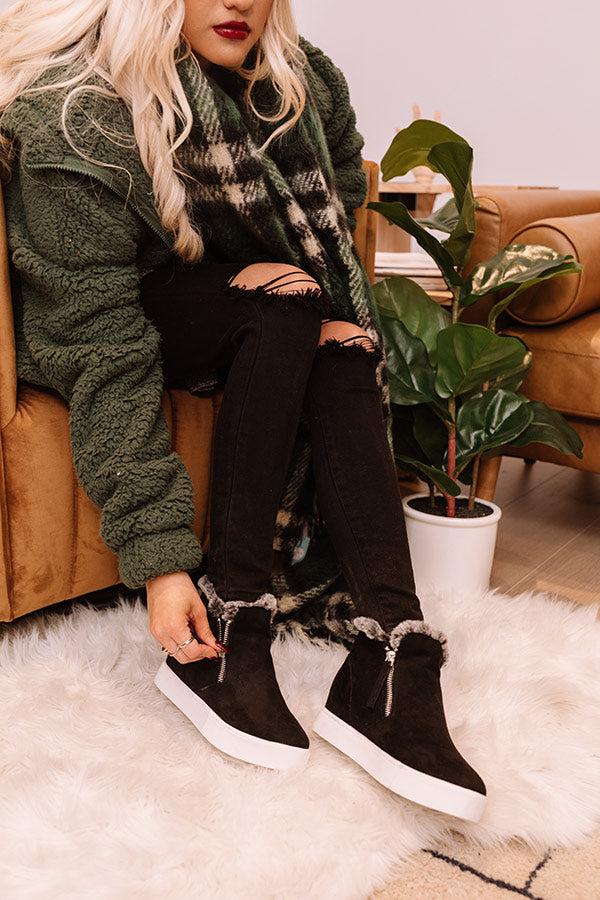 Impressions The Etta Faux Suede Bootie In Black