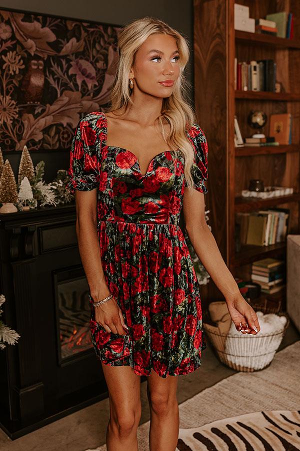 Impressions The Final Rose Velvet Mini Dress