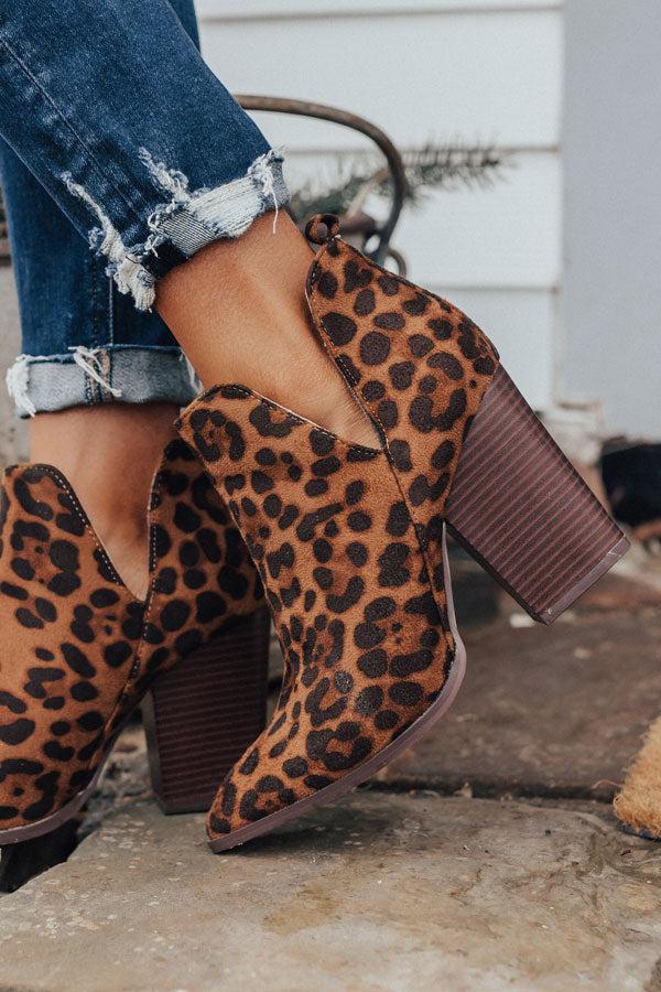 Impressions The Florence Faux Suede Leopard Bootie
