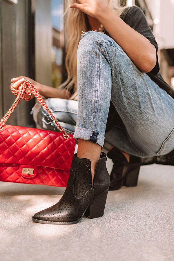 Impressions The Franco Perforated Bootie In Black