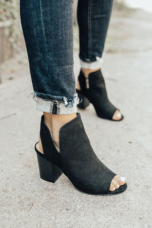 Impressions The Gabby Perforated Bootie In Black