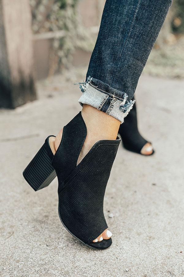 Impressions The Gabby Perforated Bootie in Black