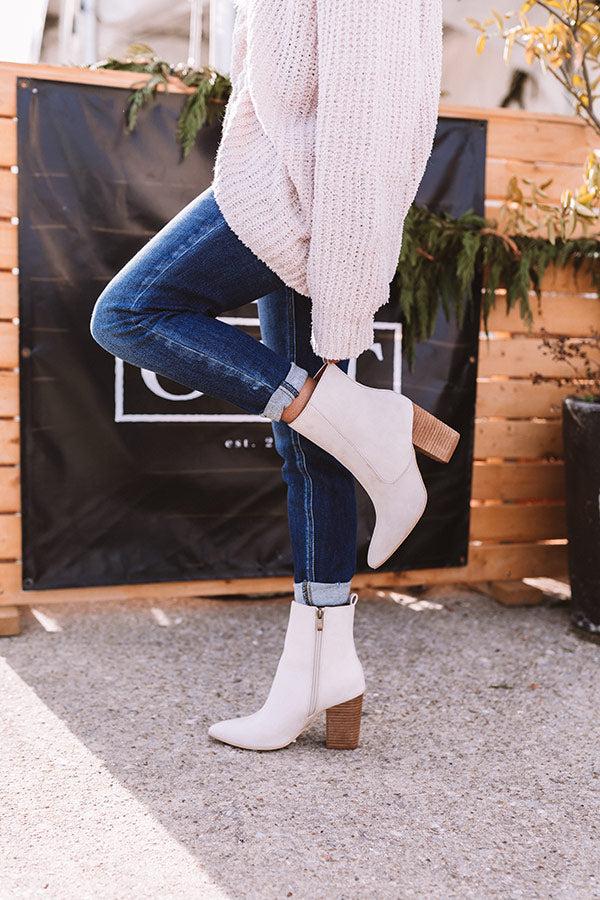 Impressions The Gia Faux Leather Bootie In Birch
