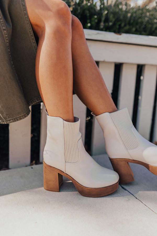 Impressions The Grover Faux Leather Boot In Birch