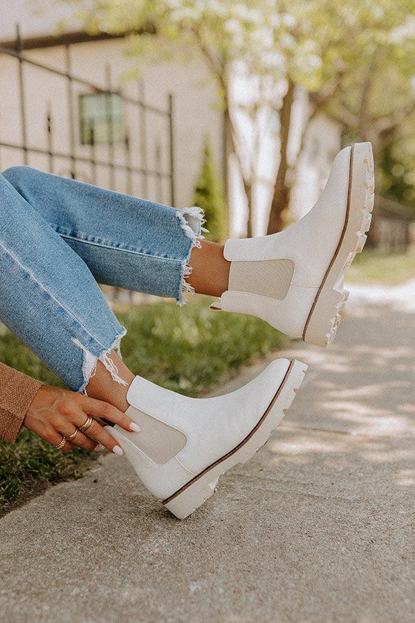 Impressions The Jaxon Faux Leather Boot In Ivory