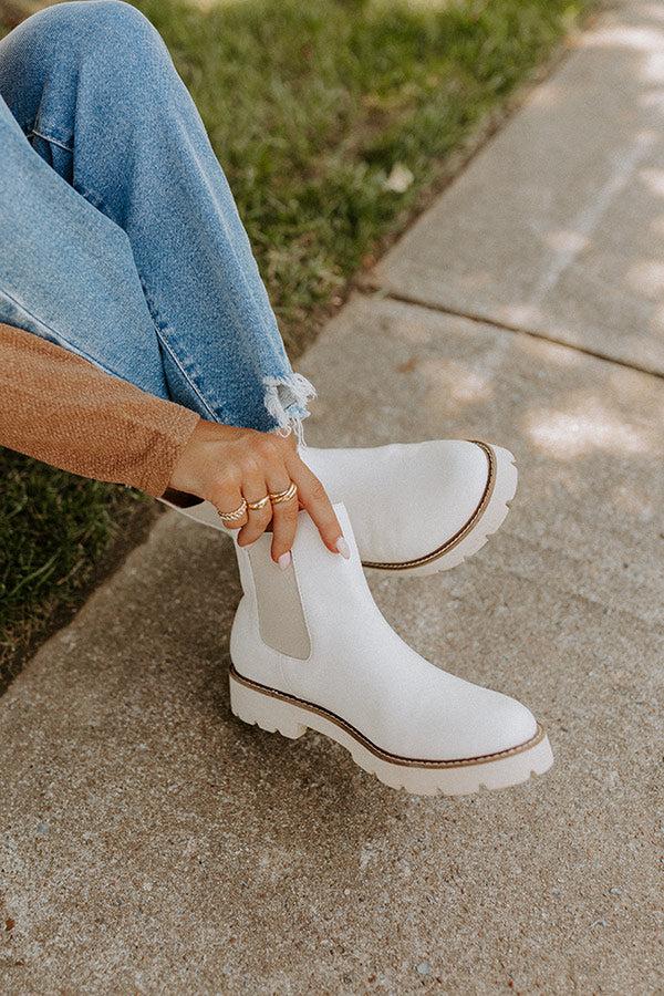 Impressions The Jaxon Faux Leather Boot In Ivory