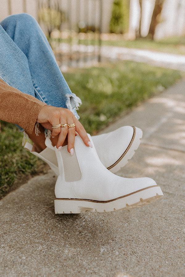 Impressions The Jaxon Faux Leather Boot In Ivory