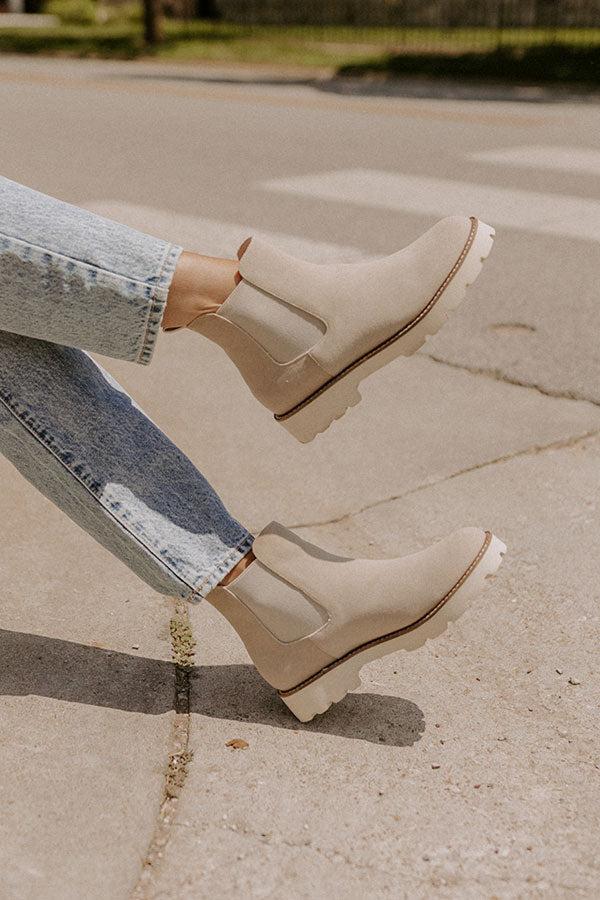 Impressions The Jaxon Faux Suede Boot In Stone