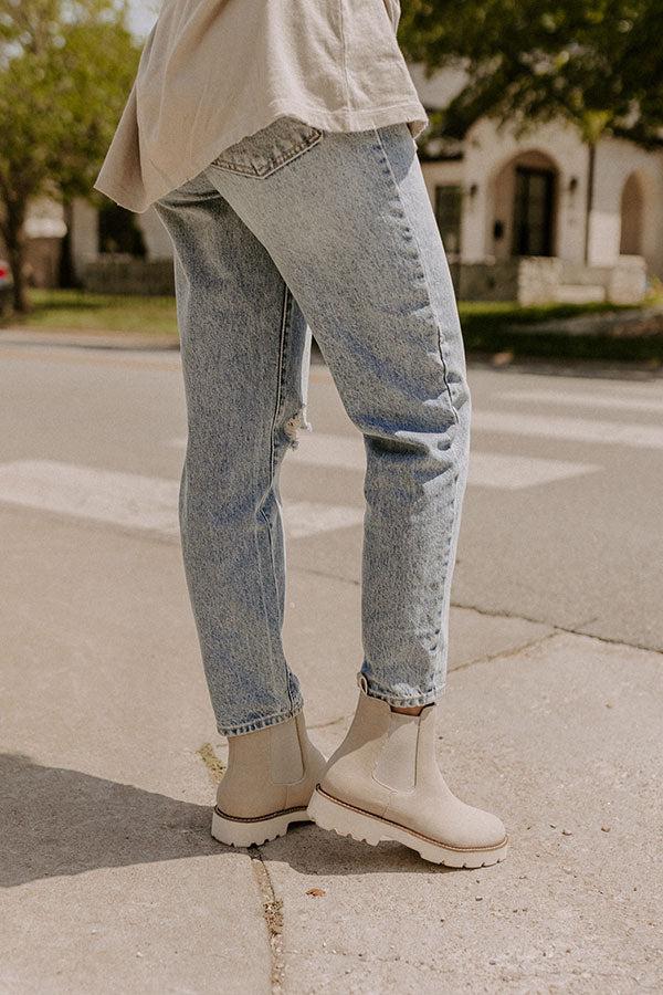 Impressions The Jaxon Faux Suede Boot In Stone