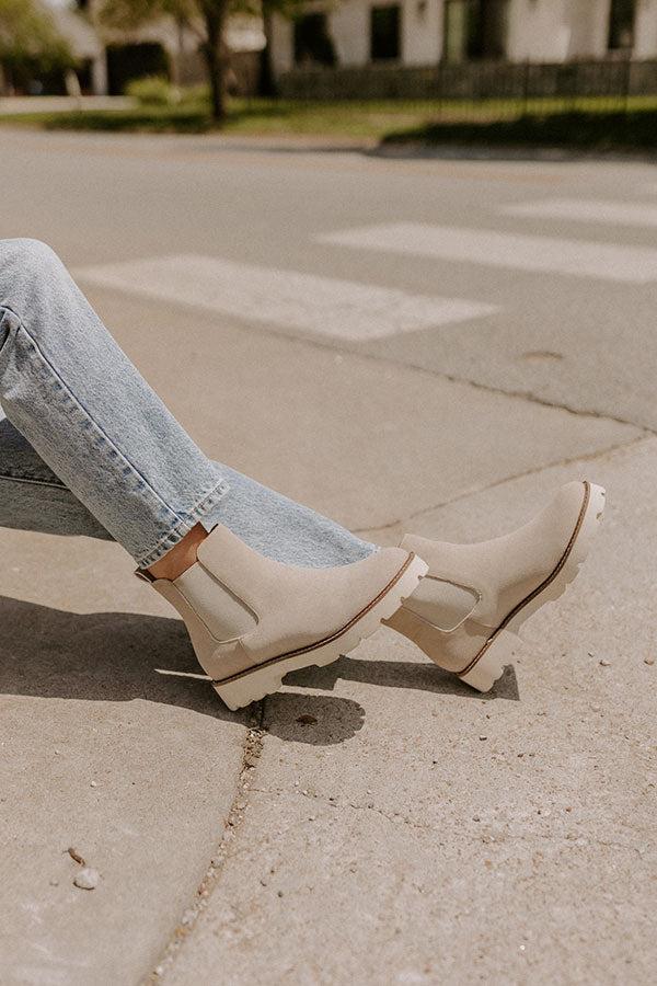 Impressions The Jaxon Faux Suede Boot In Stone