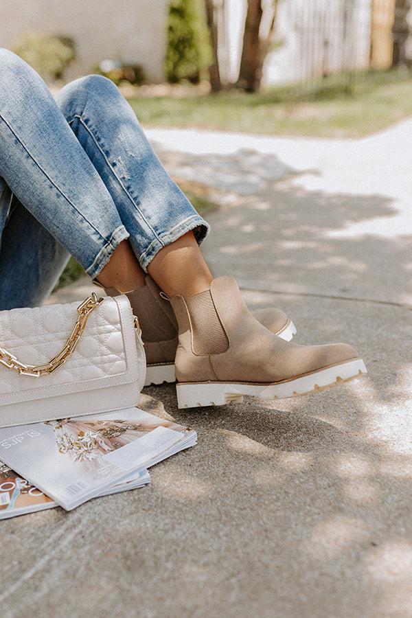 Impressions The Jaxon Faux Suede Boot In Taupe