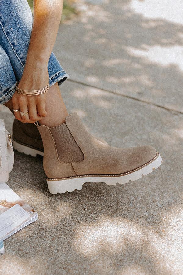 Impressions The Jaxon Faux Suede Boot In Taupe