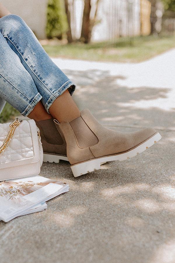 Impressions The Jaxon Faux Suede Boot In Taupe