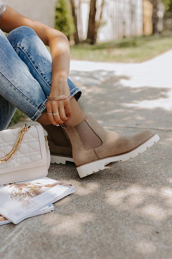 Impressions The Jaxon Faux Suede Boot In Taupe