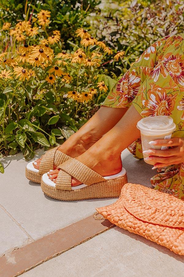 Impressions The Josie Raffia Woven Platform Wedge
