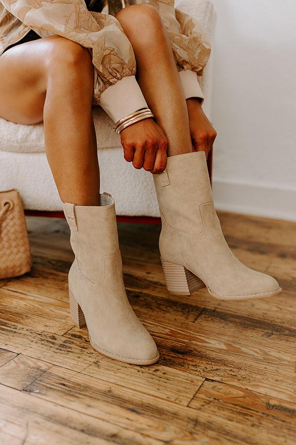 Impressions The Juniper Faux Nubuck Boot in Beige