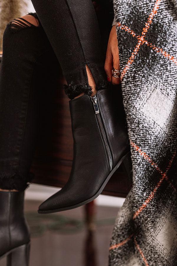 Impressions The Keely Faux Leather Bootie In Black