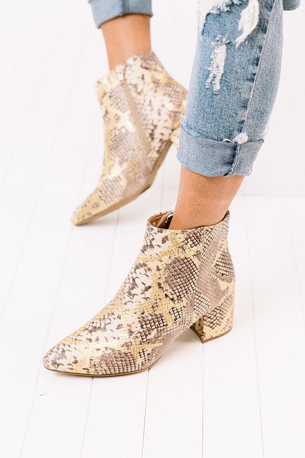 Impressions The Kelsea Snake Print Bootie