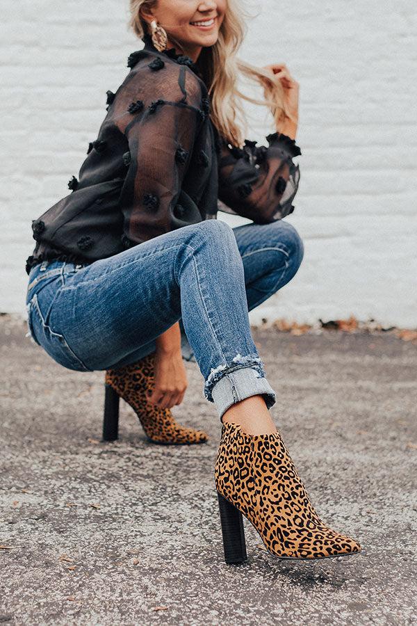 Impressions The Kendra Ankle Bootie In Leopard