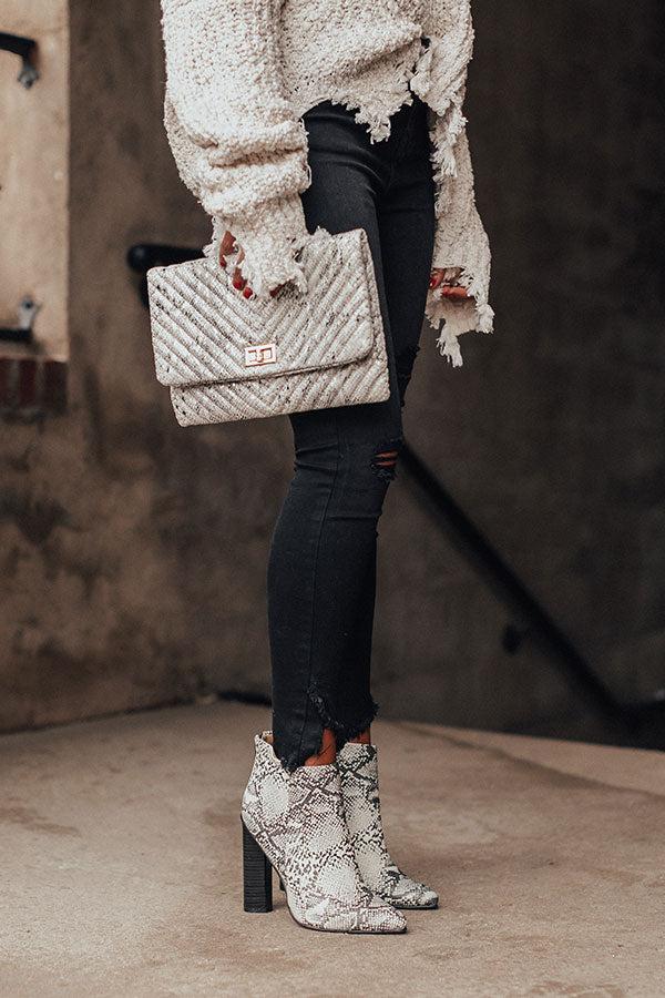 Impressions The Kendra Ankle Bootie In Snake Print