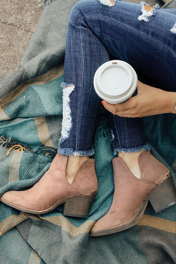 Impressions The Kimber Faux Suede Bootie in Taupe