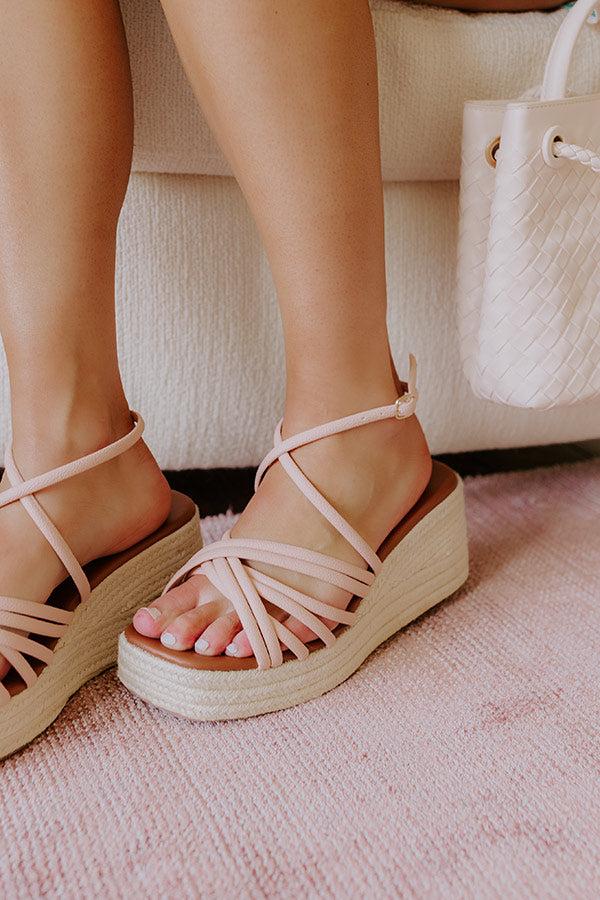 Impressions The Kinsley Faux Leather Wedge In Pink